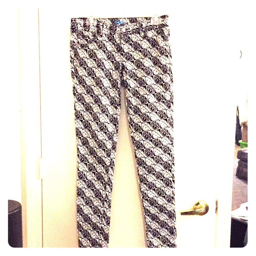 L’AMOUR Diamond print Denim legging